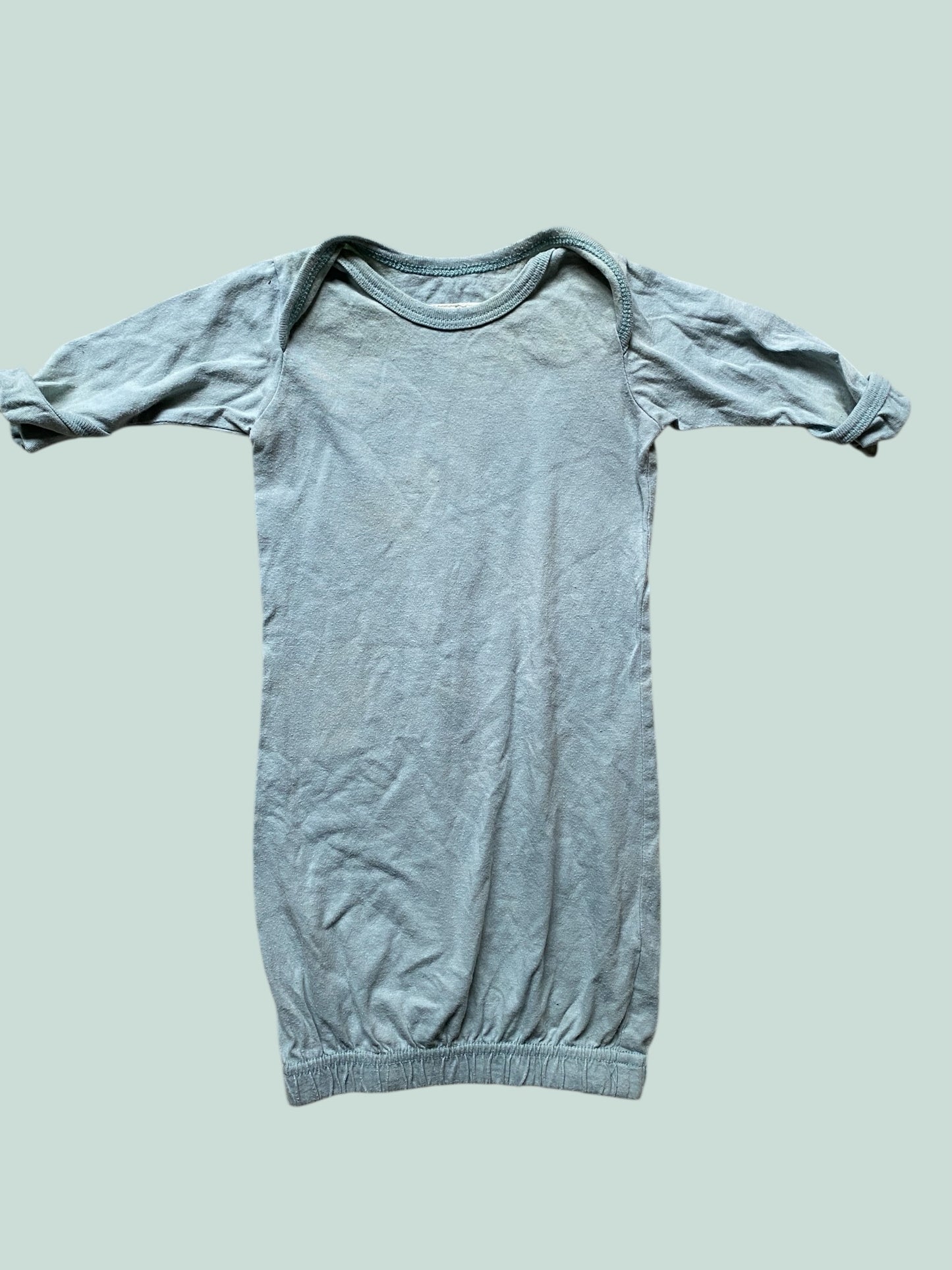 Light blue organic cotton sleep gown 0-5m | Mini Mioche