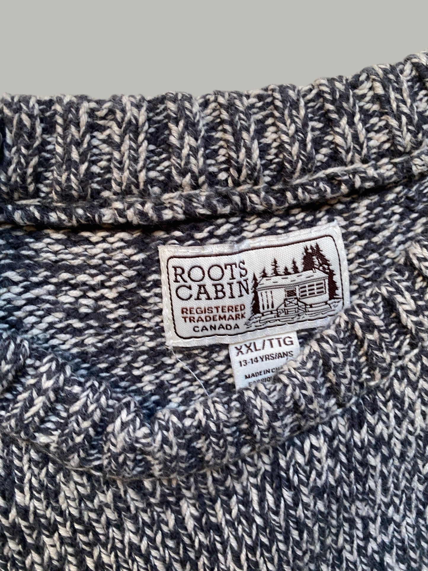 Cotton blend knit dress 13-14Y } Roots Cabin