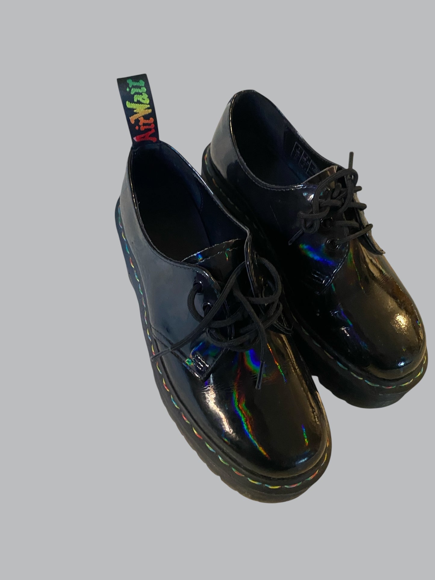 Rainbow Patent Platform Shoes (1461 ) Women's 9 US/Men's 8 US | Dr Marten's