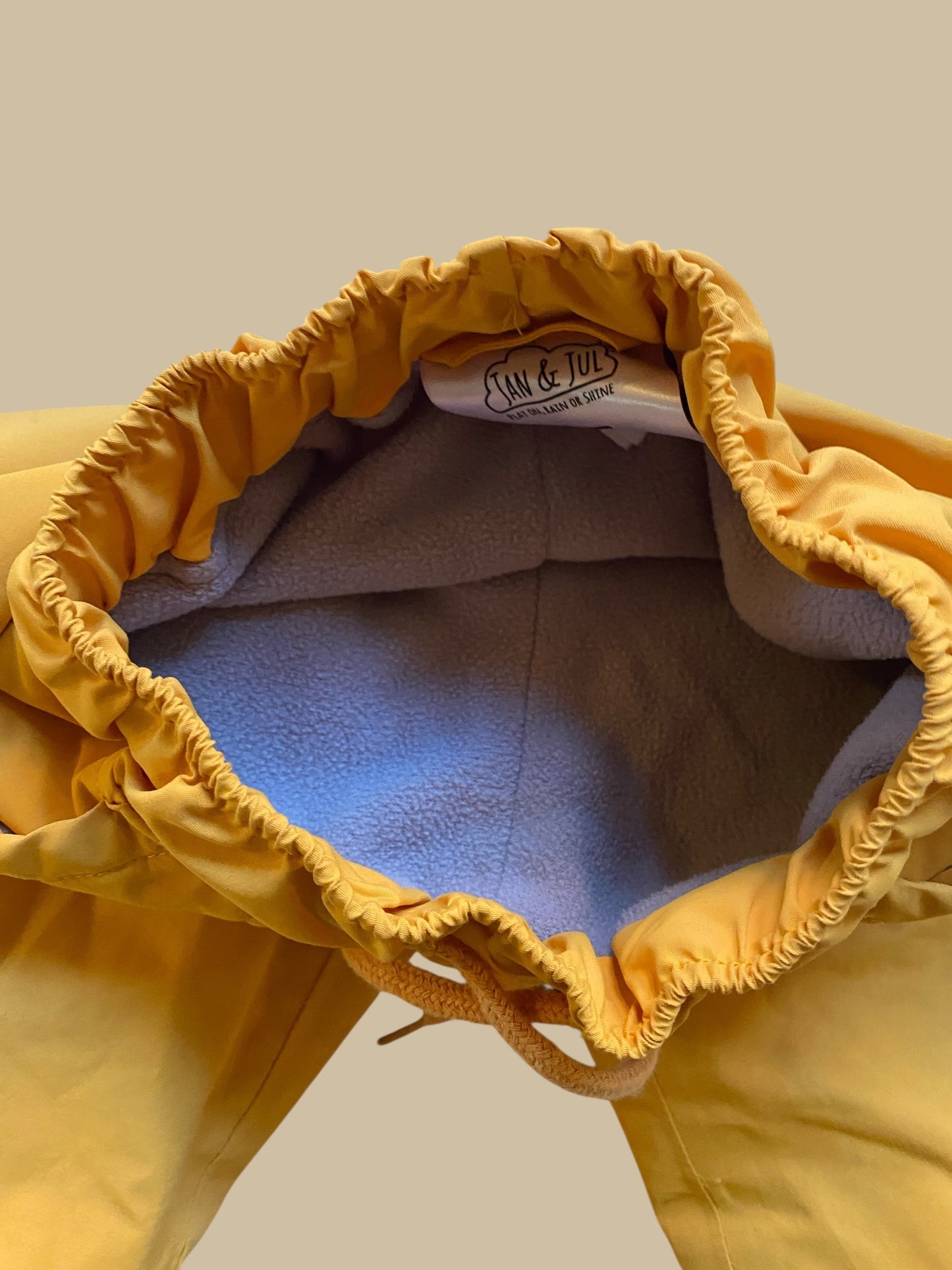Mustard fleece lined rain pants 1Y | Jan & Jul