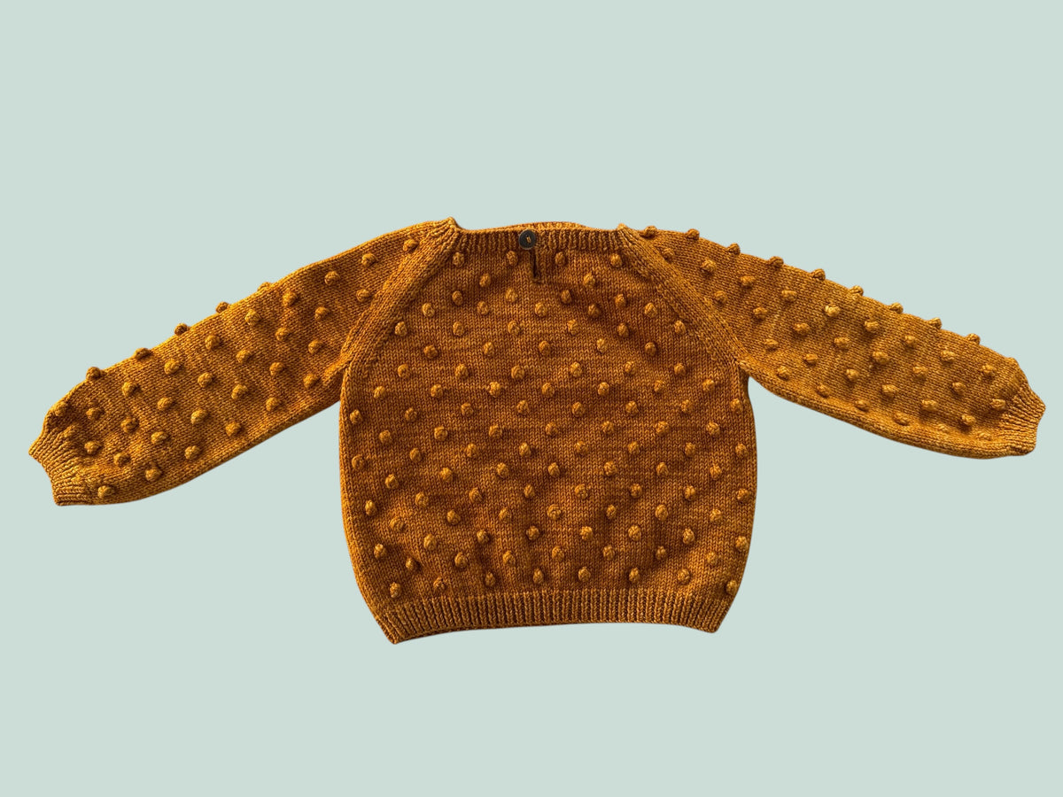 Merino wool popcorn sweater 3-4Y | Misha & Puff