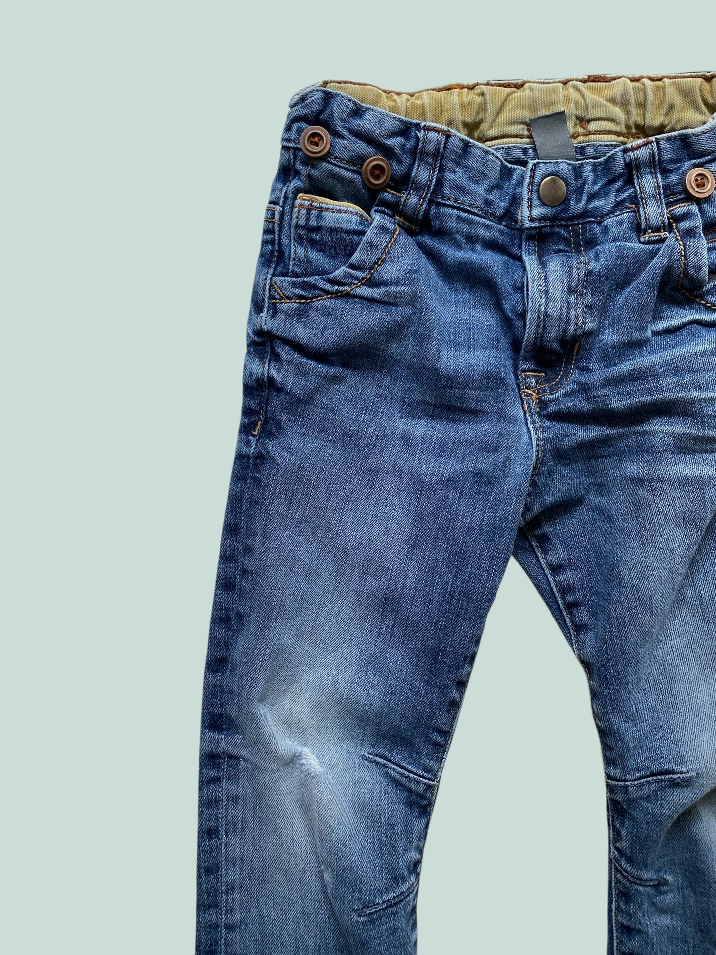 Distressed cotton jeans 3-4Y | Zara