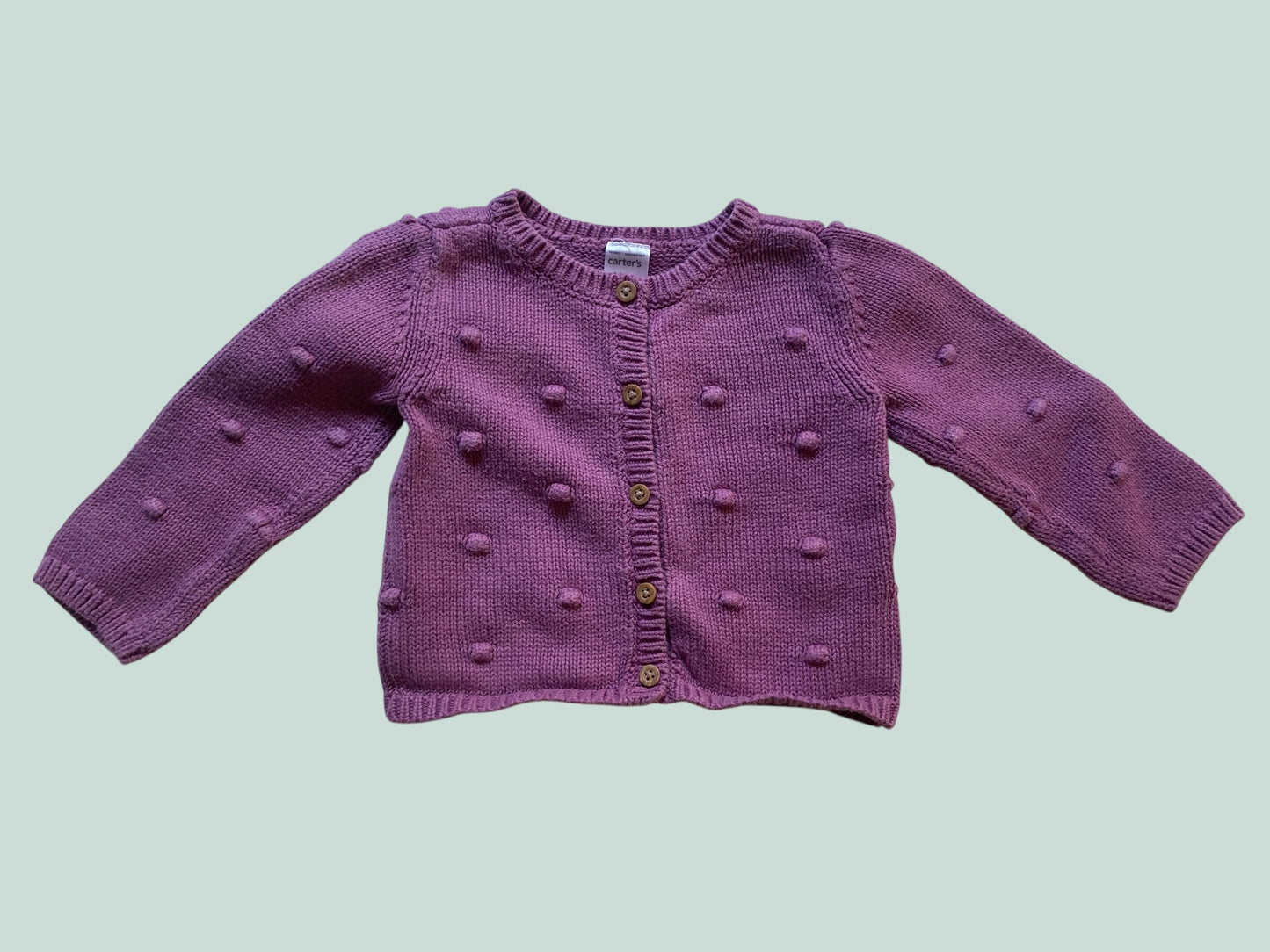 Cotton knit popcorn cardigan 12m | Carter's