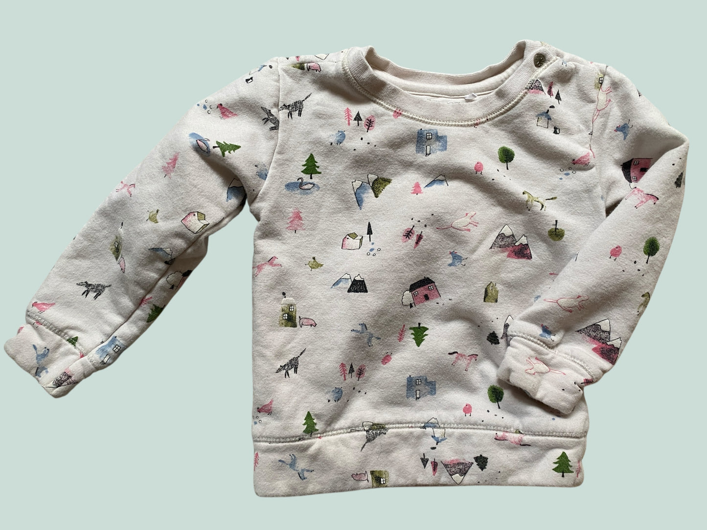Cotton animal and house sweater 1Y | Noppies