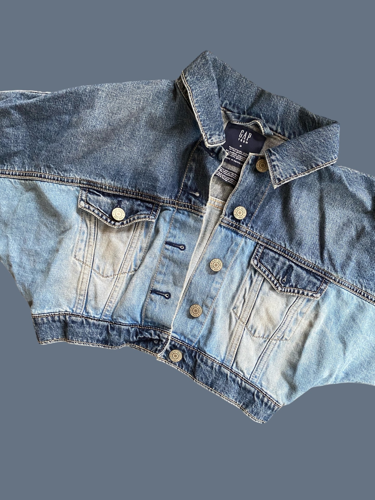 Cropped patch denim jacket 8-12Y (m) | Gap
