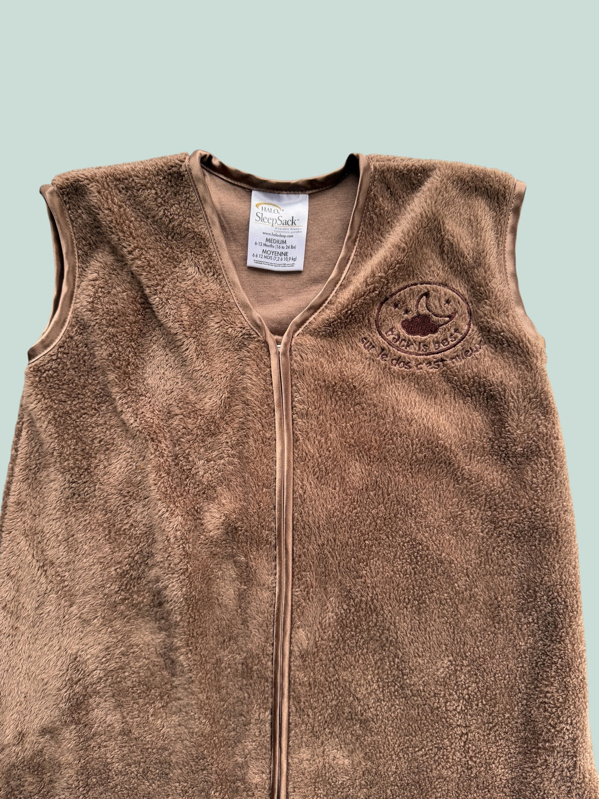 Brown fleece sleepsack 6-12m | Halo