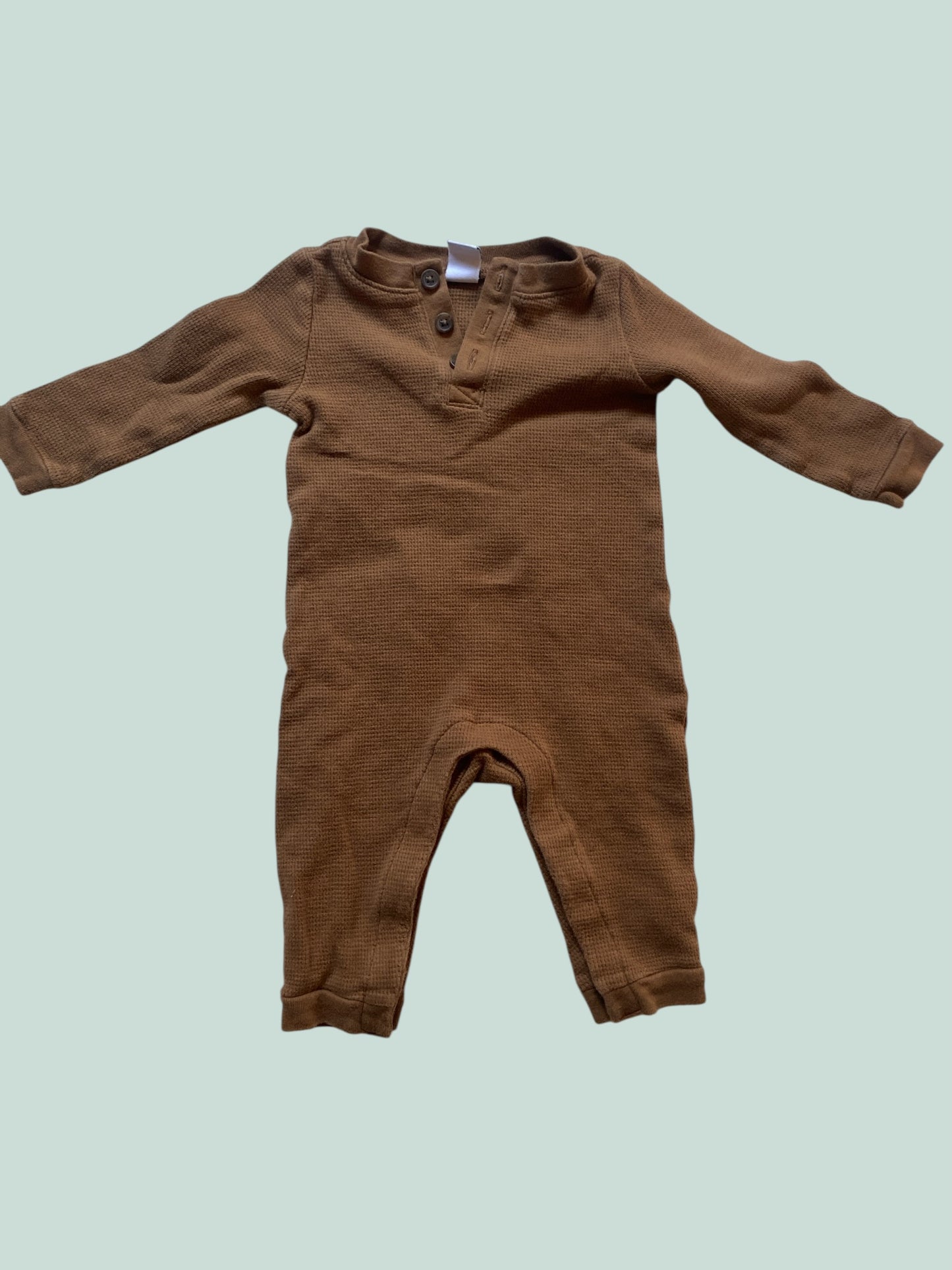 Brown cotton romper 6-12m | Old Navy