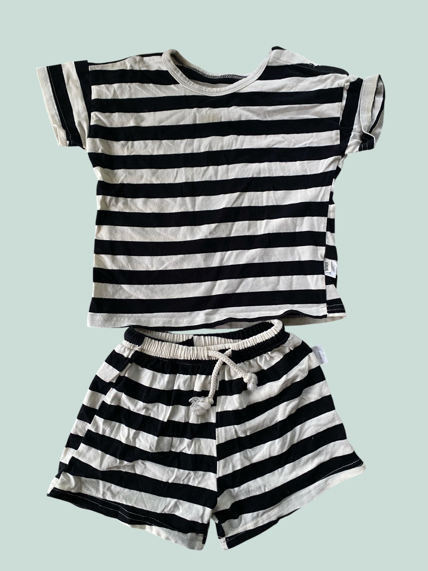 Cotton striped set 3-4Y