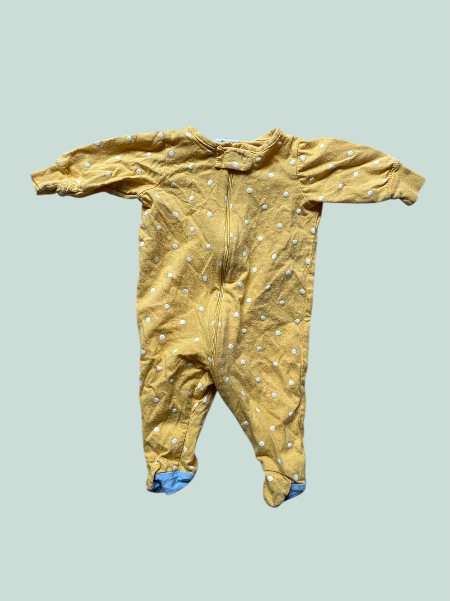 Cottonyellow polka dot newborn sleeper | Gerber