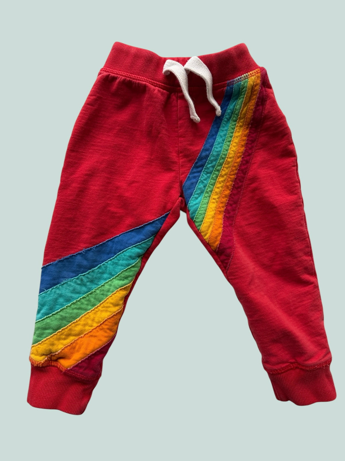 Cotton rainbow striped joggers 18m | Little Bird