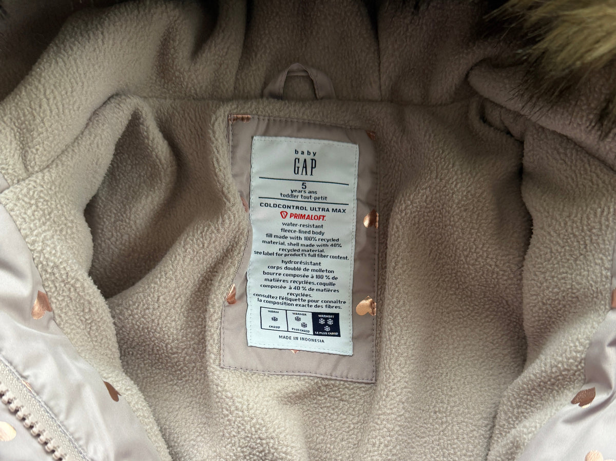 Shiny heart winter jacket 5Y | Gap