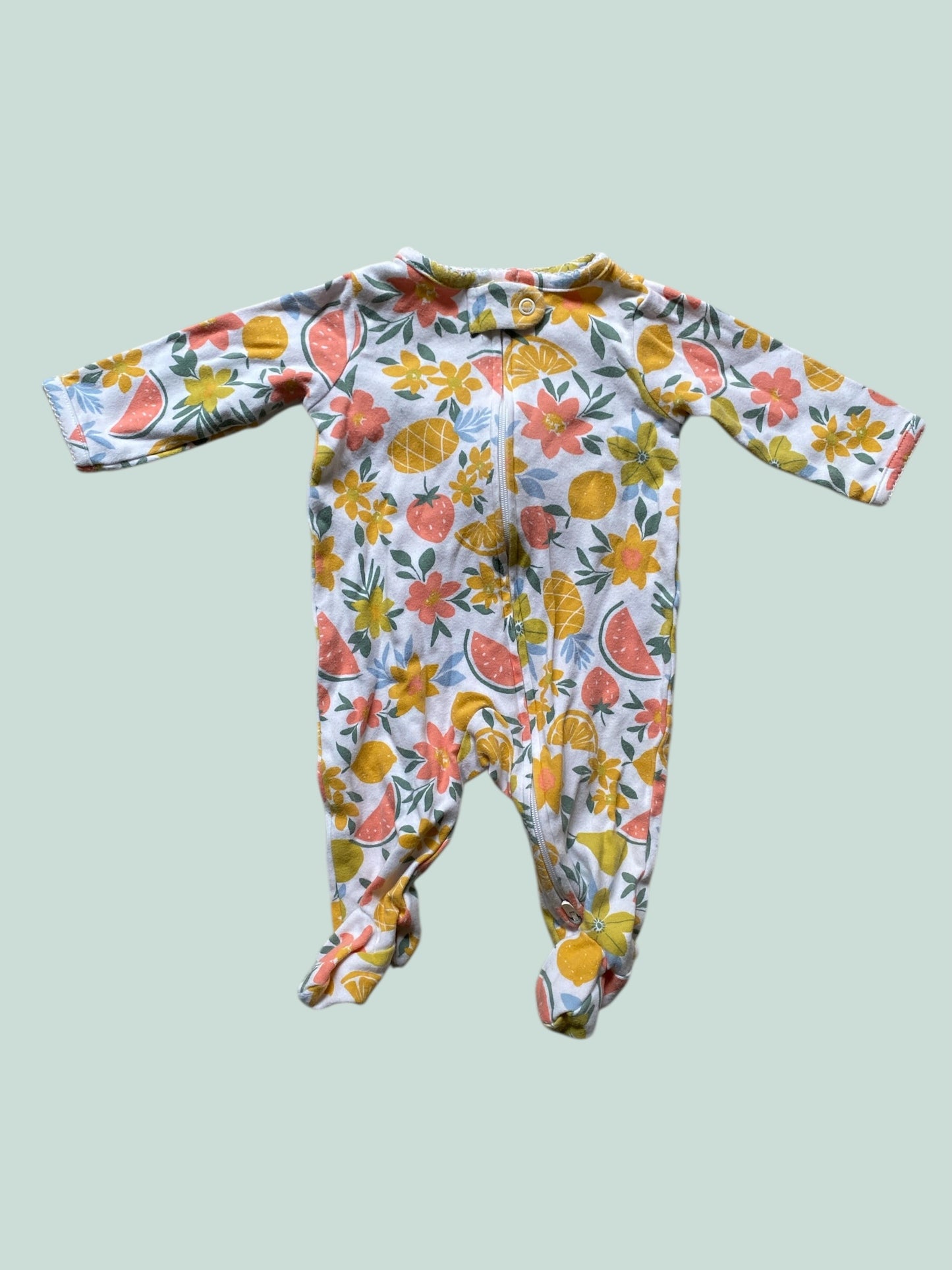 Flowers and fruit cotton two-way zip sleeper 3m | Carter's