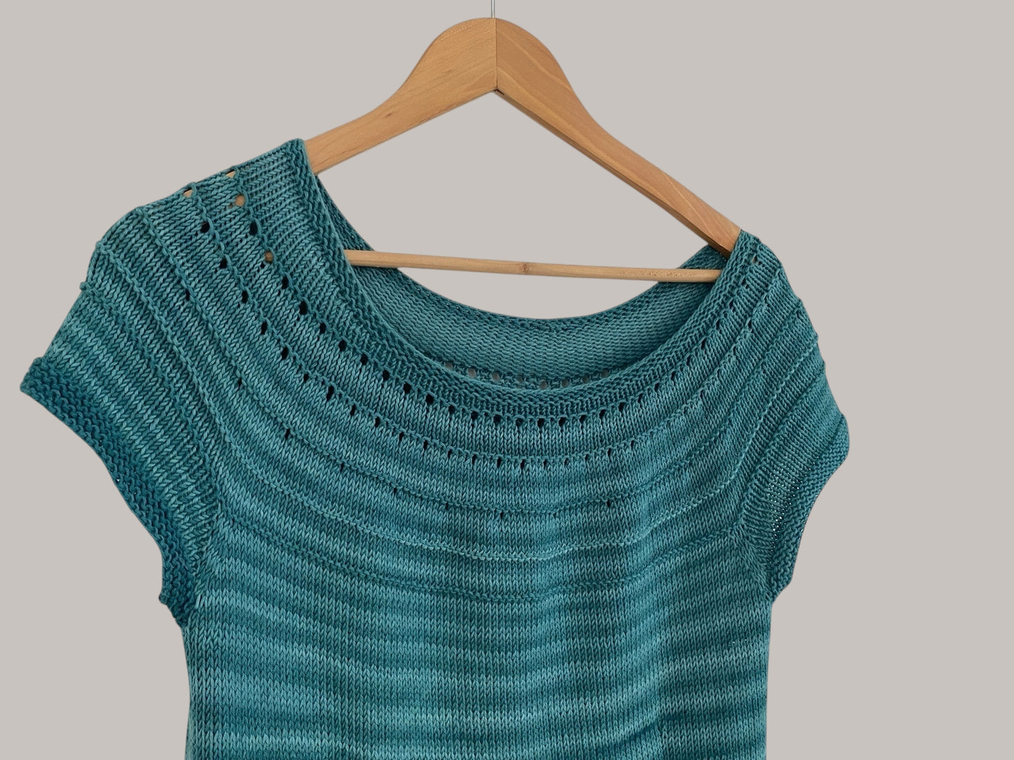 Hand knit teal dress women's small/medium