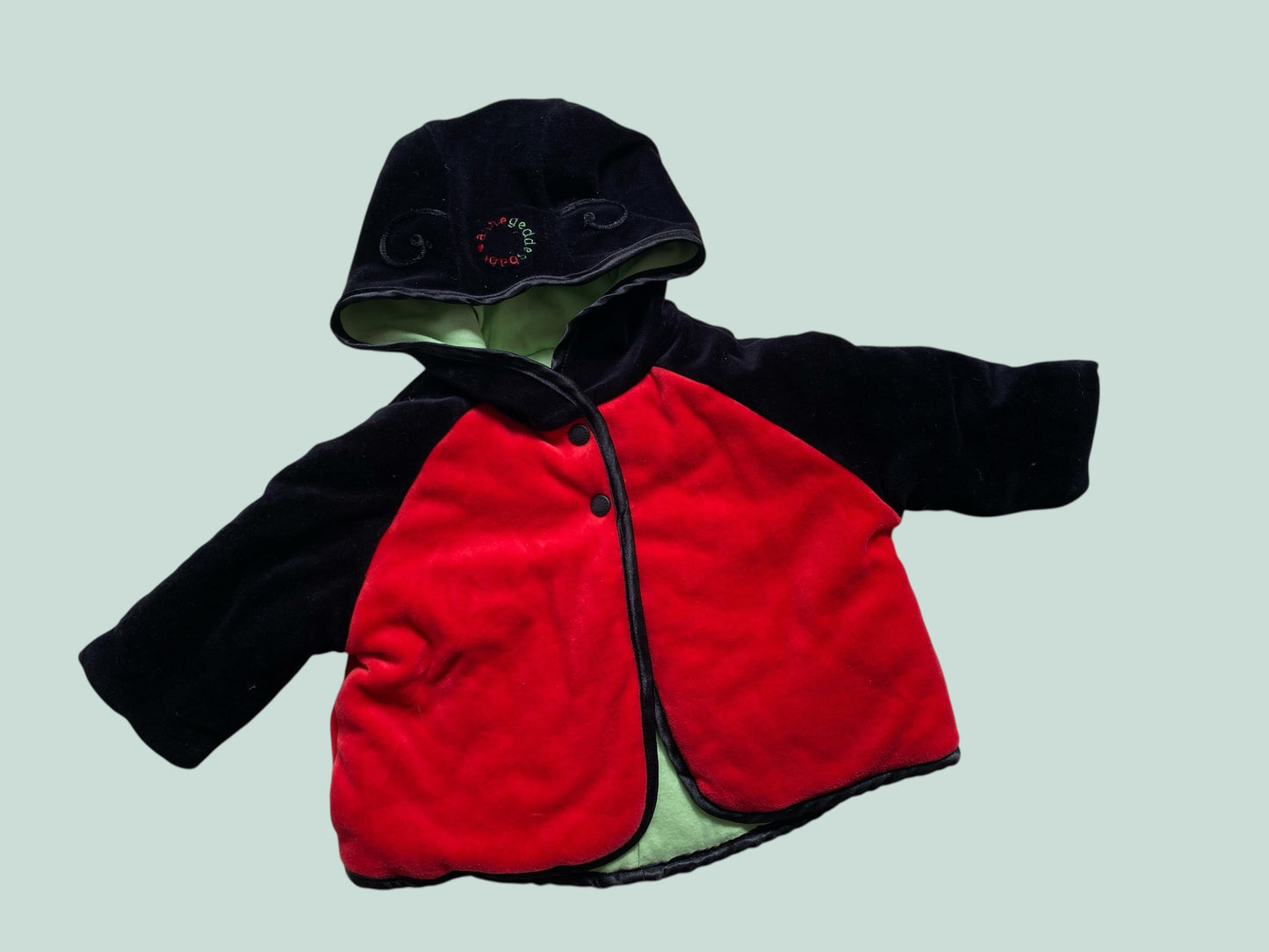 Velour ladybug cardigan/jacket 12m | Anne Geddes