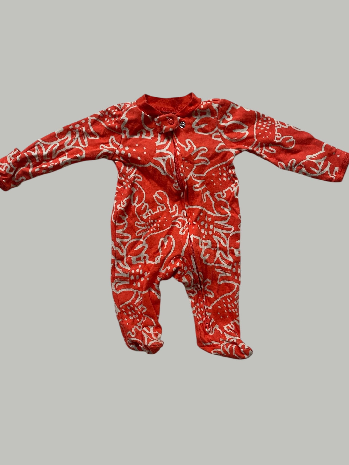 Orange cotton two-way zipper sleeper newborn | Carter's