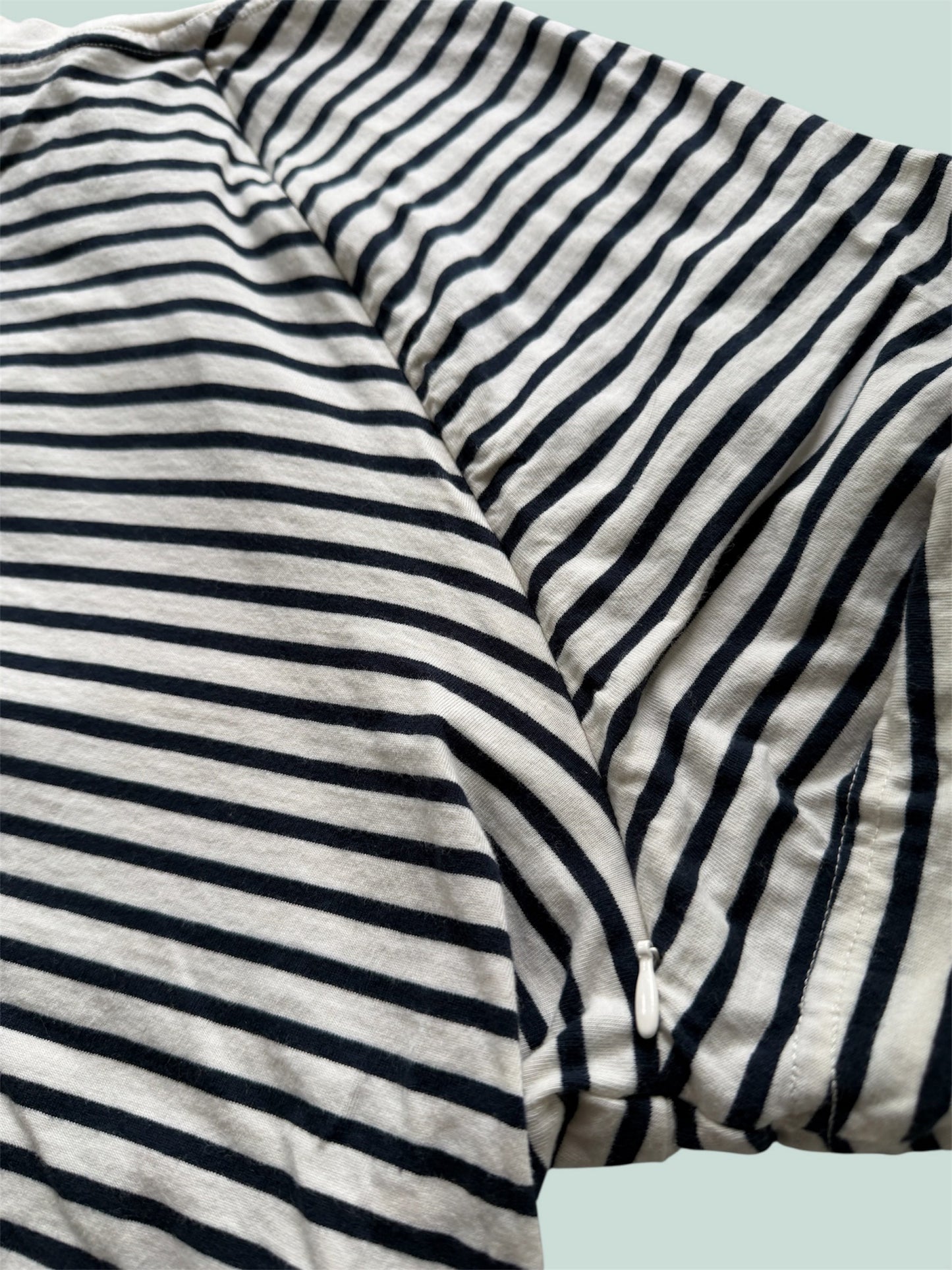 Stripped cotton nursing t-shirt with zippers women's XL | H&M
