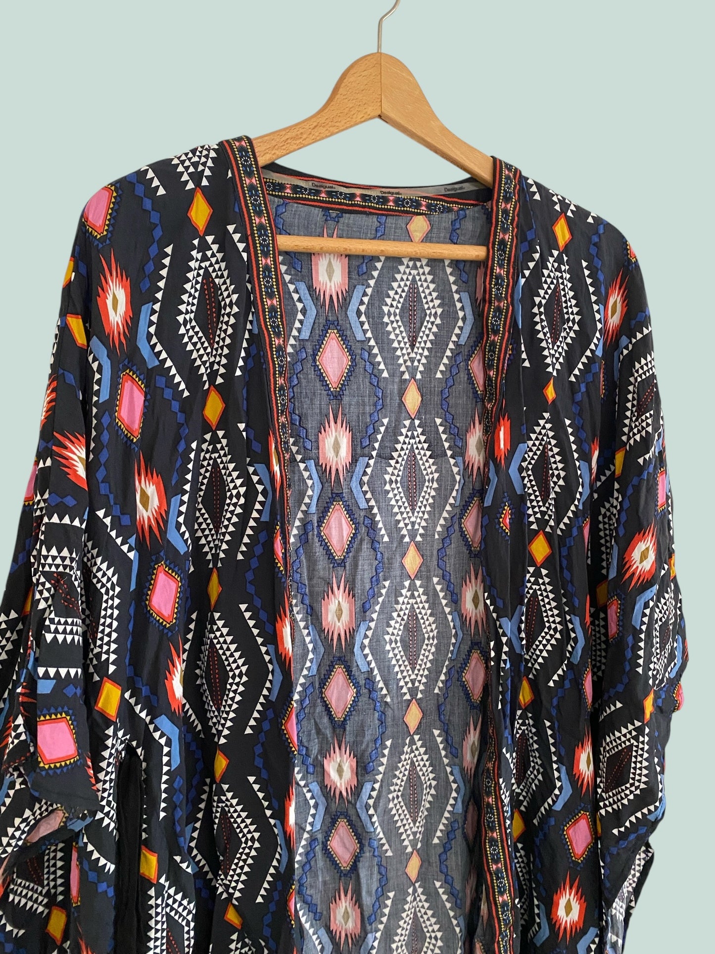 Oversized viscose kimono women's large |Desigual