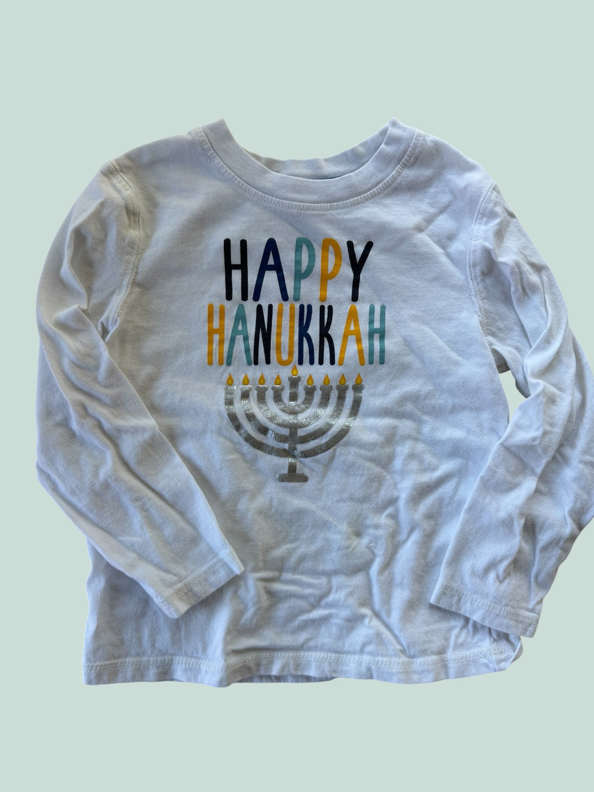 Cotton Happy Hannukah long sleeve shirt 5Y | George