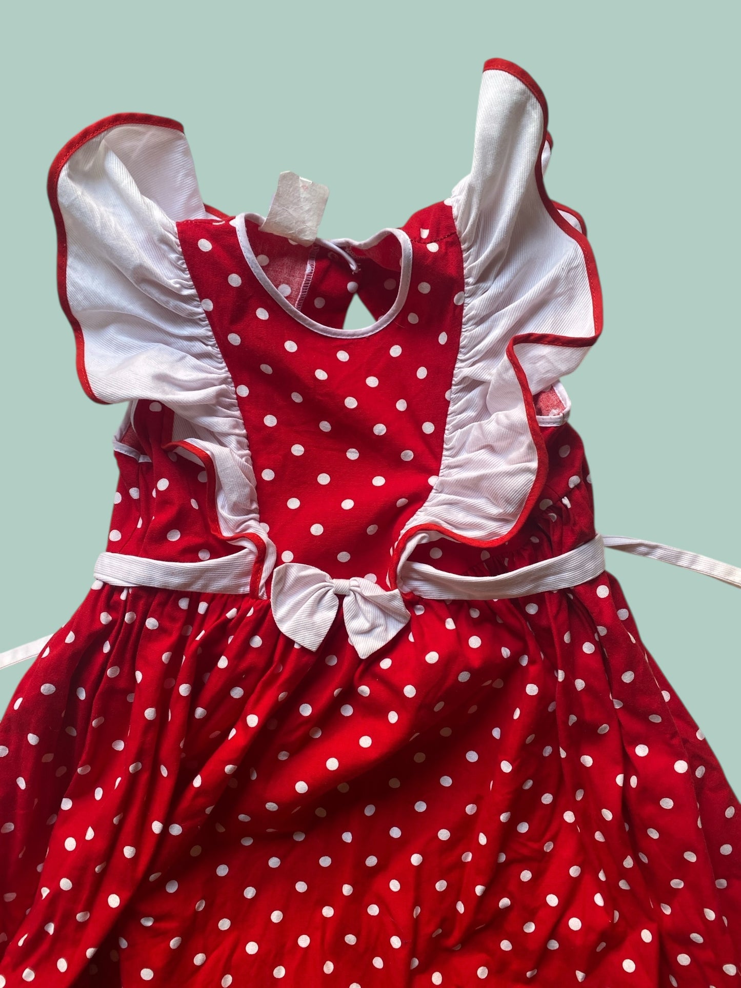 Vintage cotton polka dot dress 6Y | Elvira Vali