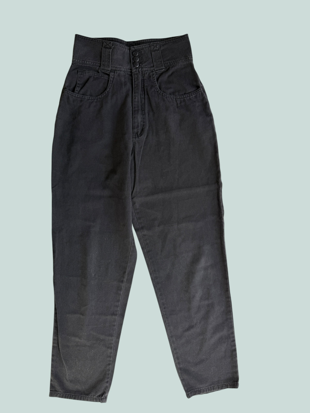 Vintage black cotton barrel pants women's 5US (see measurements) | Blues LA