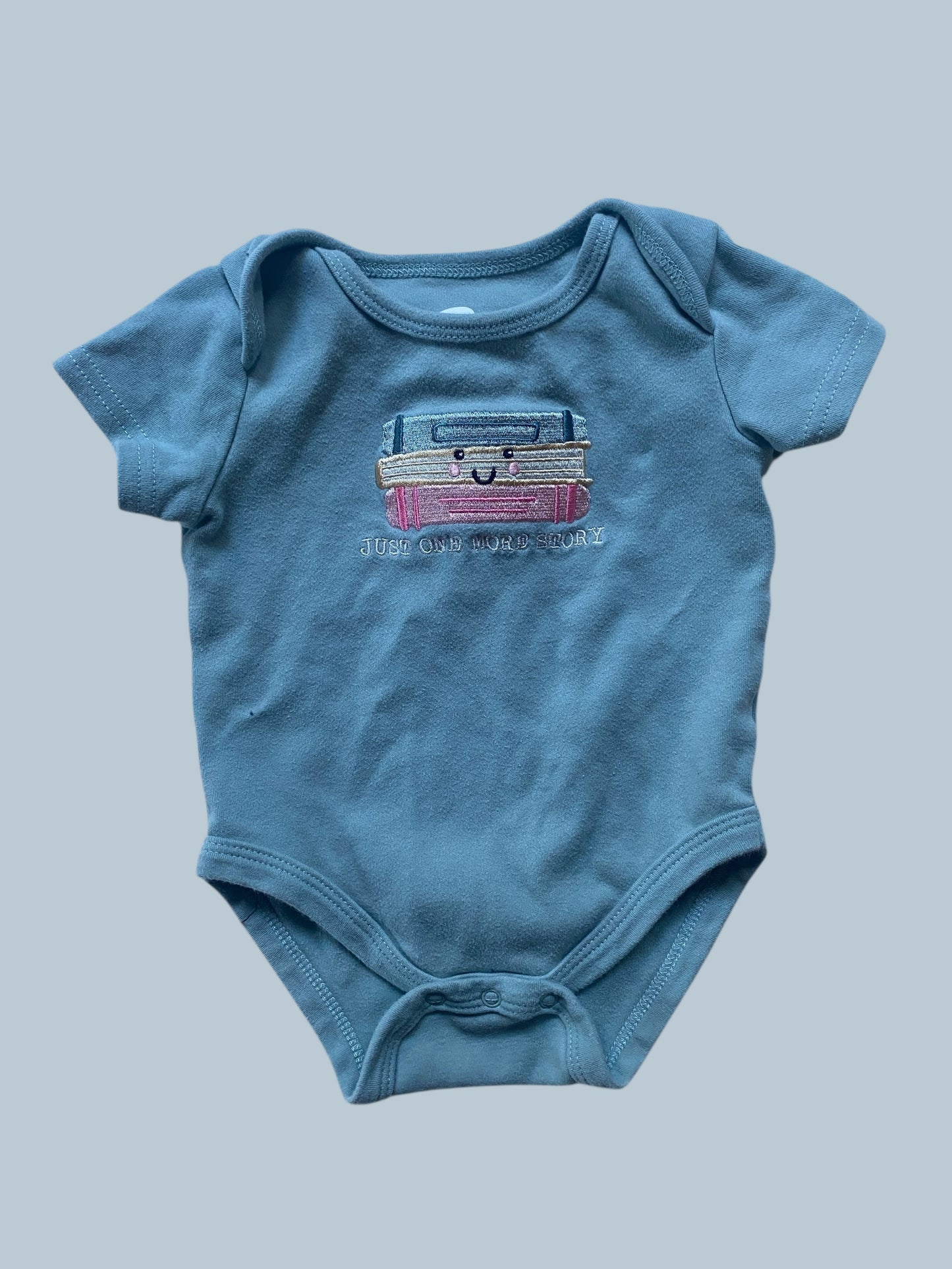 Mint green short sleeve organic cotton onesie 3-6m | The Littles