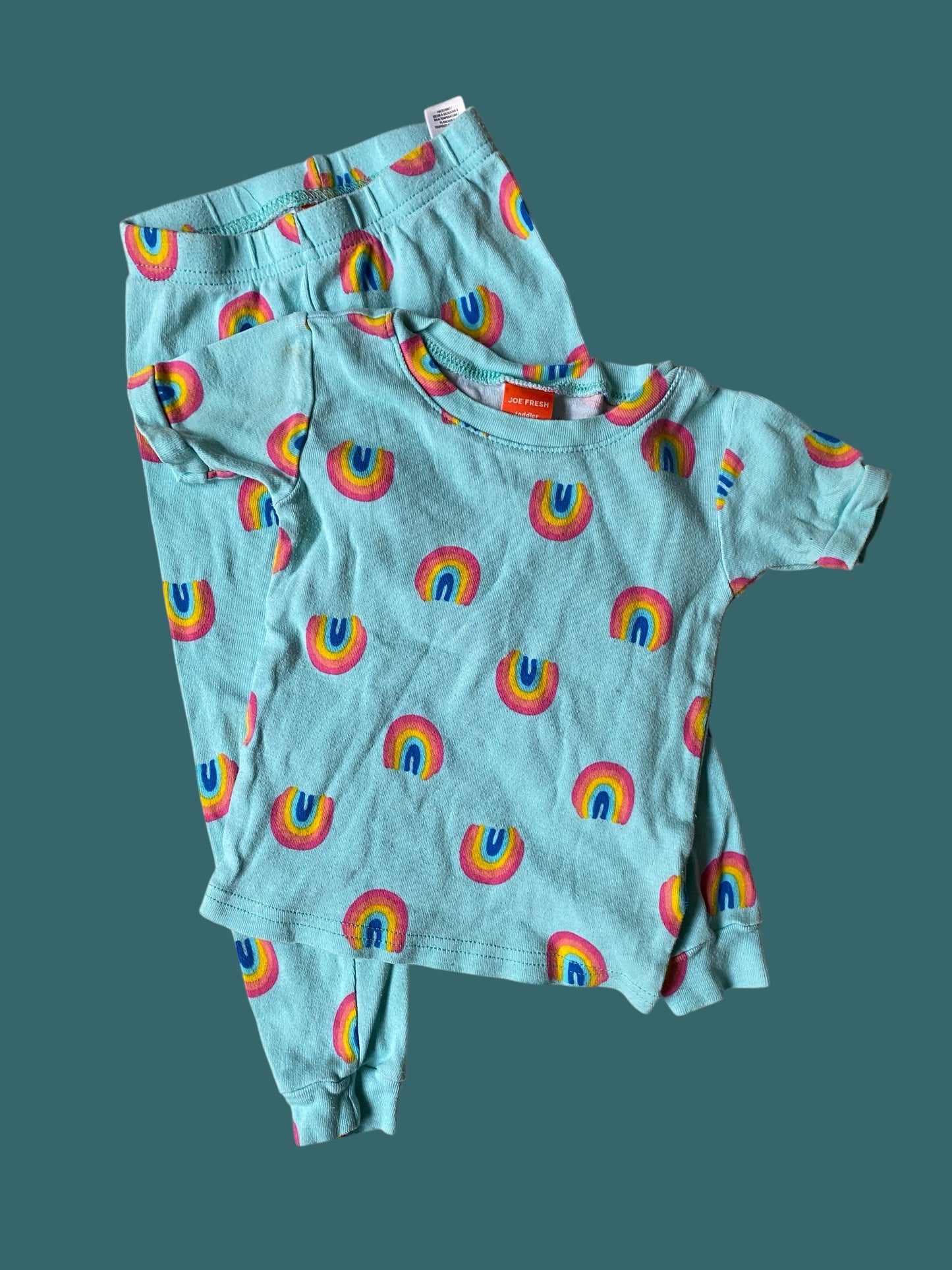 Rainbow cotton pj set 2-3Y | Joe Fresh