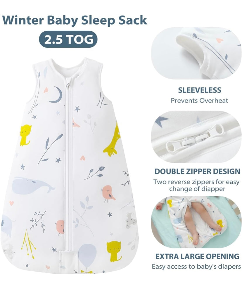 Cotton sleepsack 2.5tog 0-6m | Mosebears