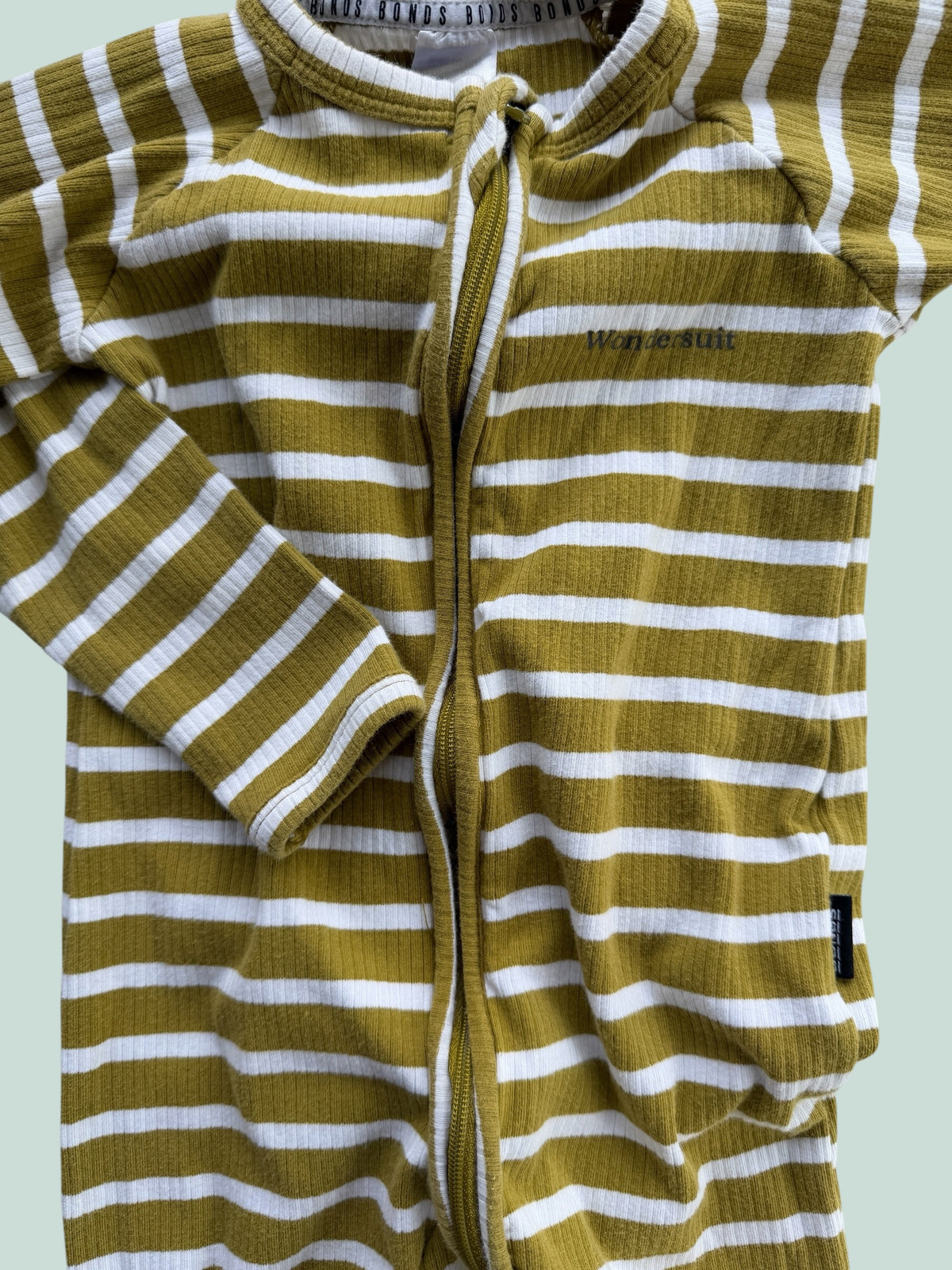 Striped cotton sleeper 12-18m | Bonds Wondersuit