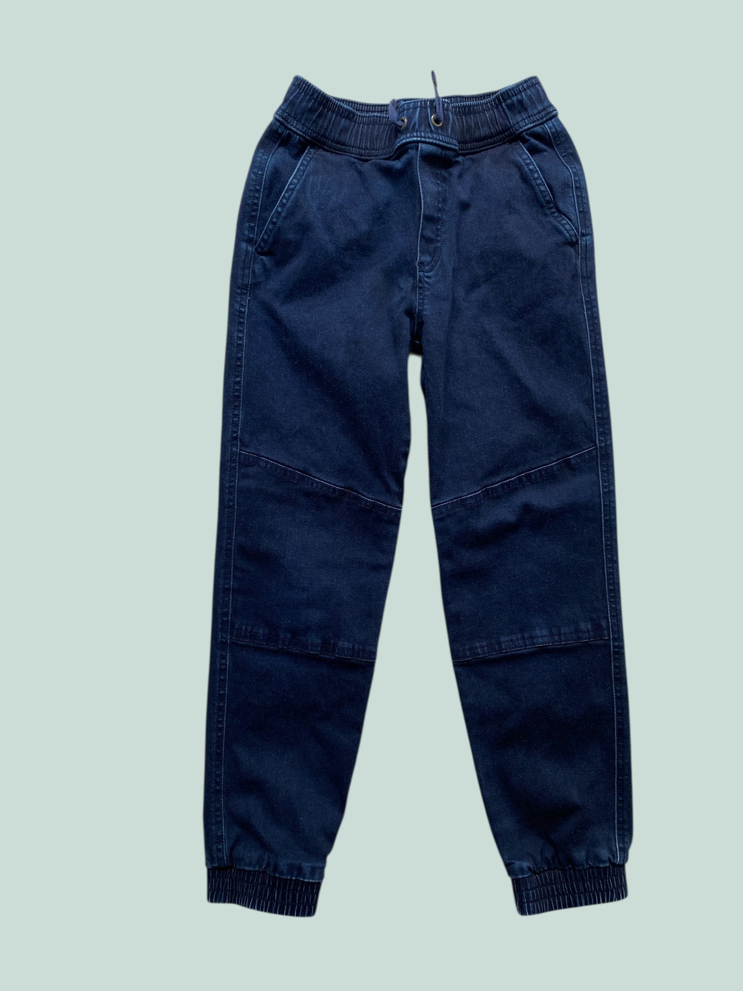 Organic cotton denim pull on pants 8Y | Hanna Andersson