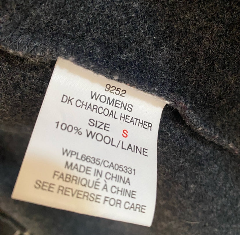 Dark grey wool sleeveless zip-Up vest women’s small | Woolrich