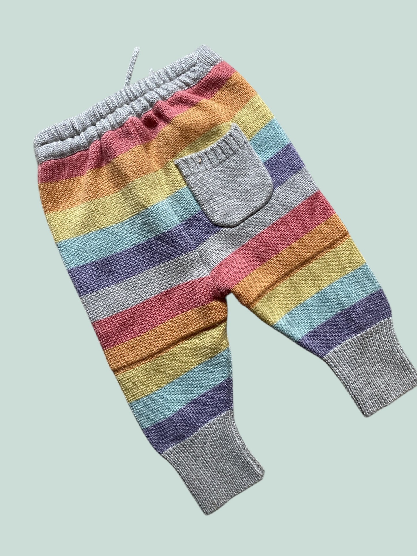 Rainbow wool 'daybreak' tankers pants 18-24m | Sloomb