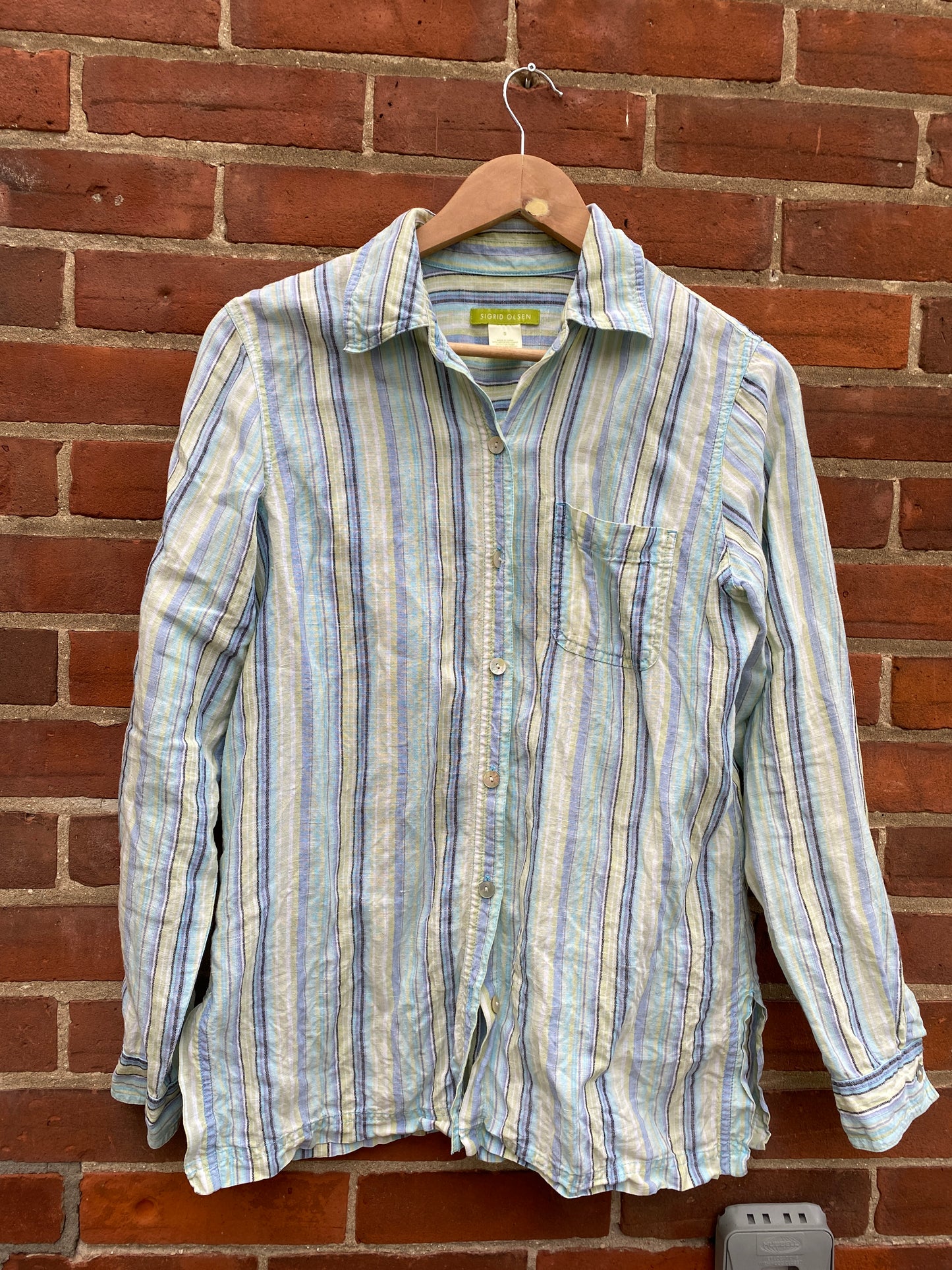 Long sleeve adult linen shirt size small | Sigrid Olsen