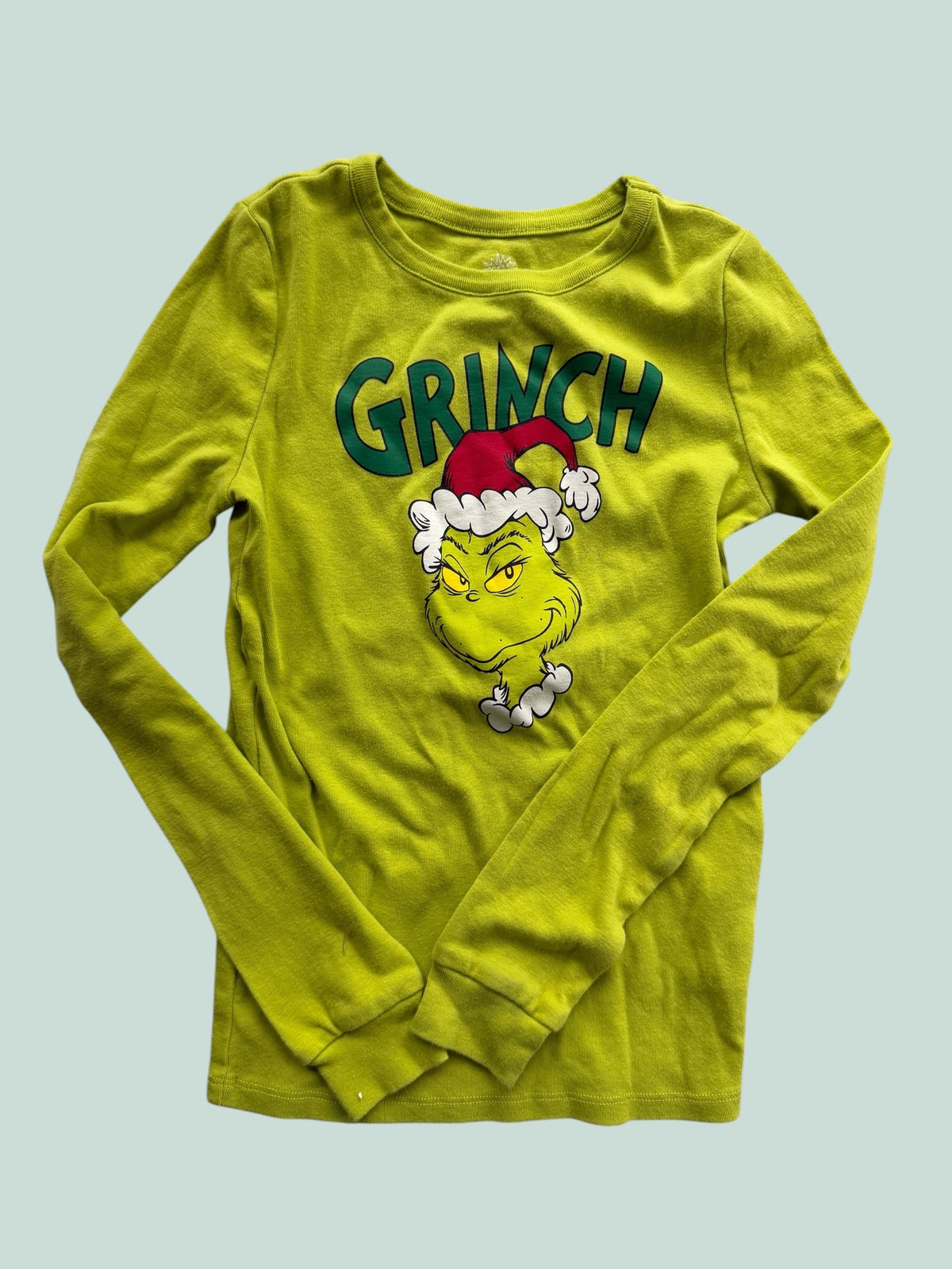 Cotton Grinch long sleeve PJ top 10-12 | The Grinch