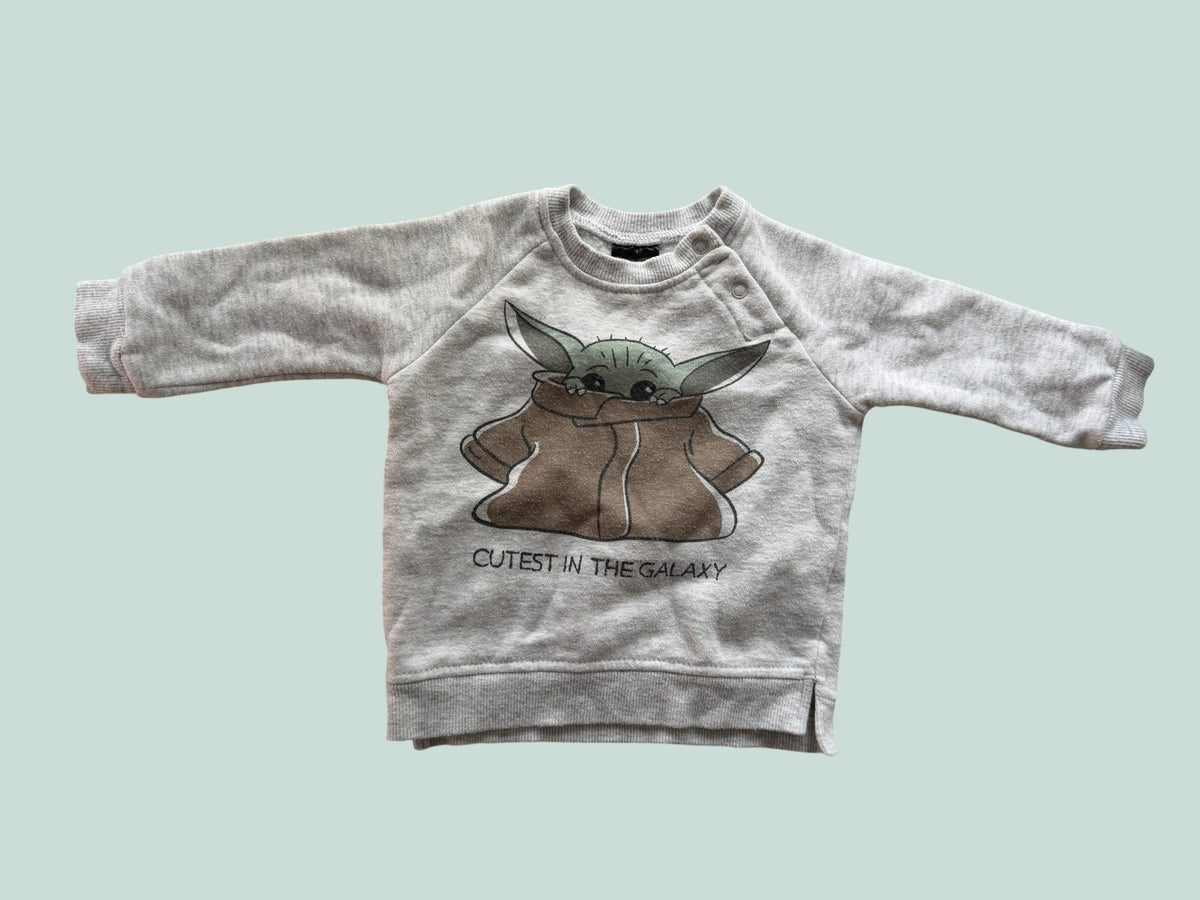 Cotton blend Grogu sweater 6-9m | Star Wars