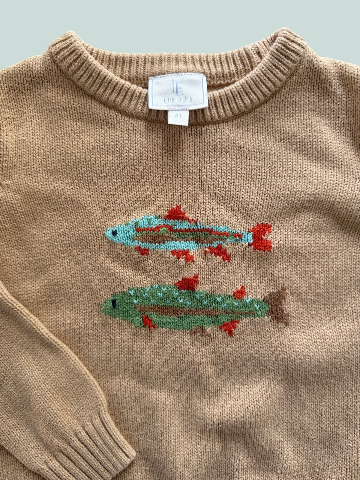 Cotton knit fish sweater 4Y | Little English