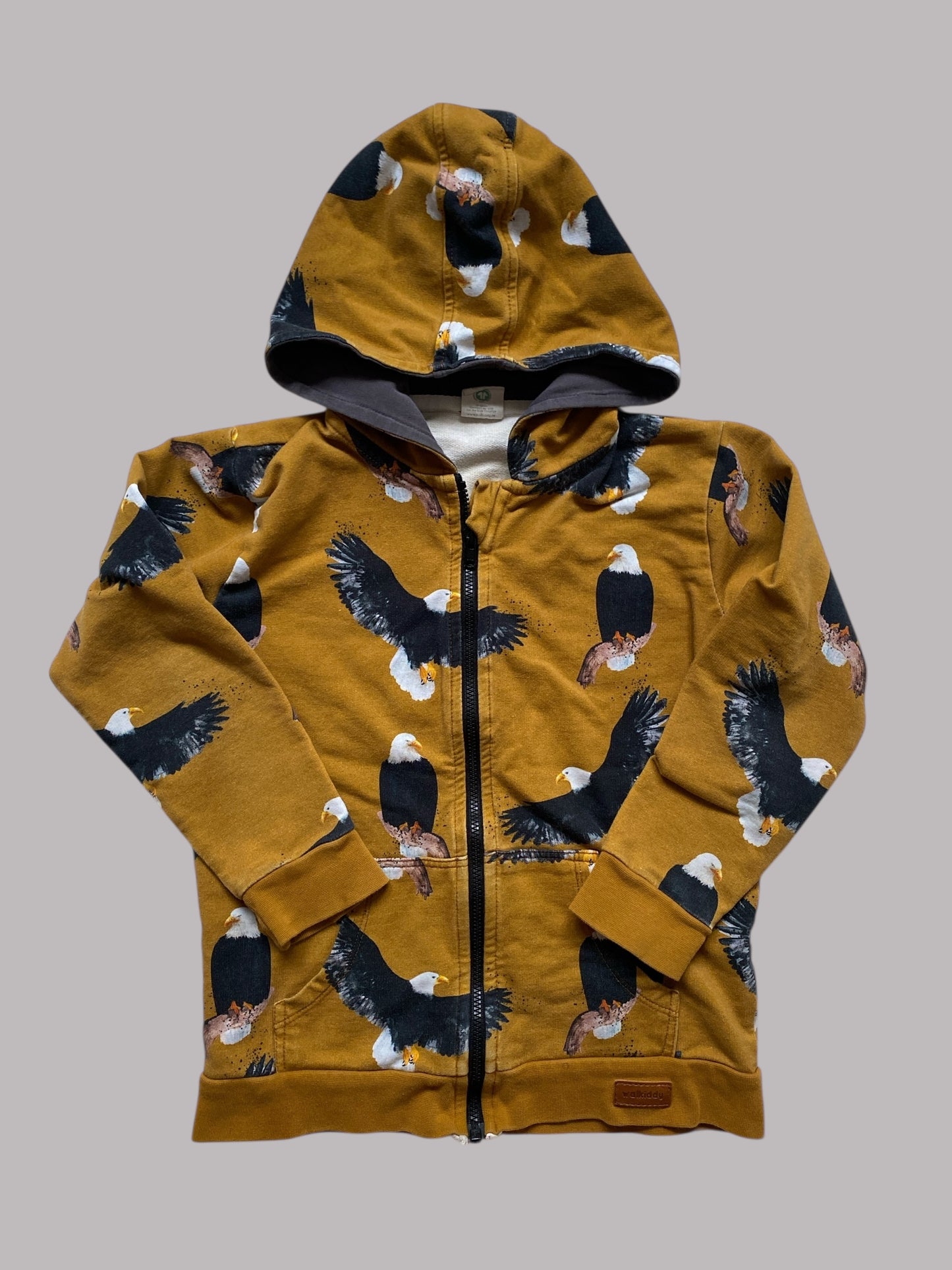Organic cotton eagle hoodie 5-6Y (116) | Walkiddy