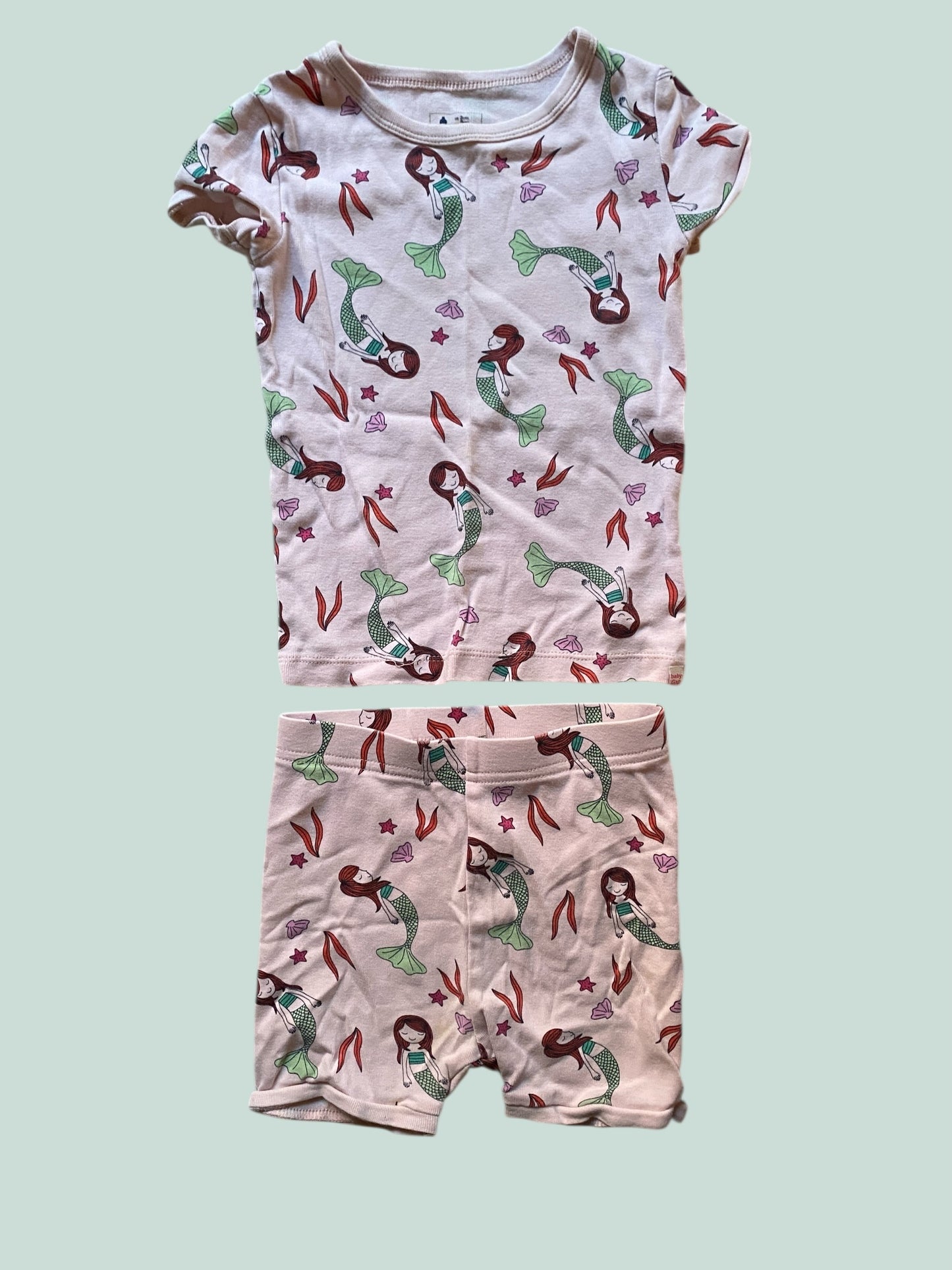 Cotton mermaid PJ set 3Y | Gap