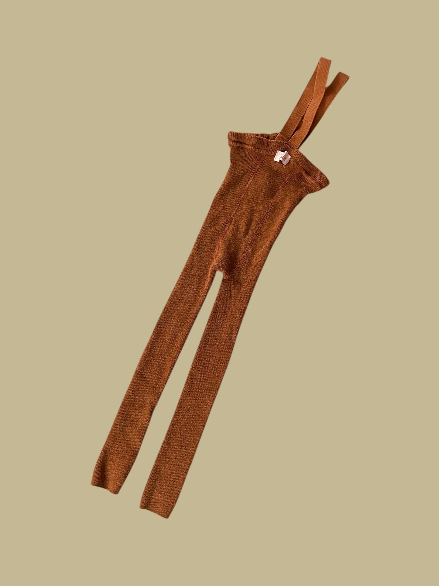 Wool/cotton blend footless tights with suspenders 1-2Y (74)| Silly Silas