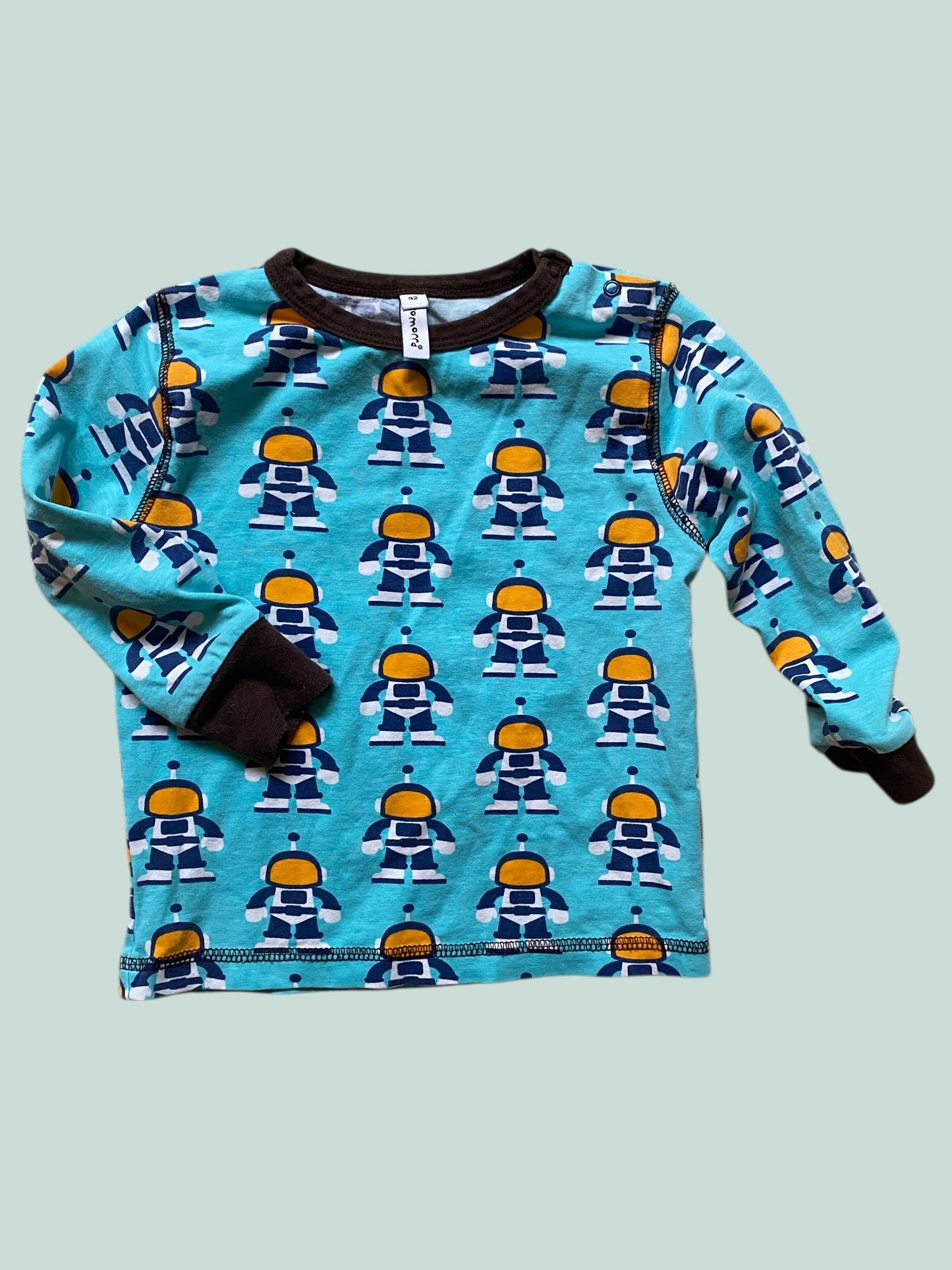 Organic cotton astronaut long sleeve shirt 24m (92) (generous) | Maxomorra