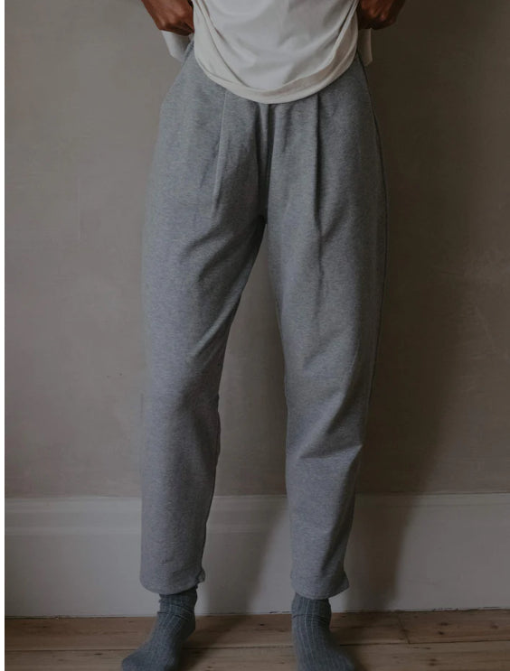 Organic cotton ‘The Cozy Trousers’ adult in grey melange adult 14 US | The Simple Folk