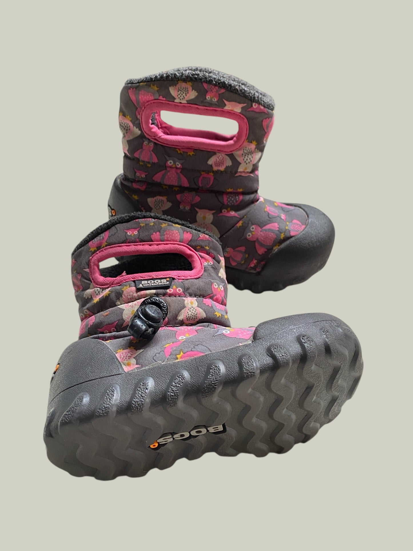 Owl print winter boots 7 US Little Kid | Bogs