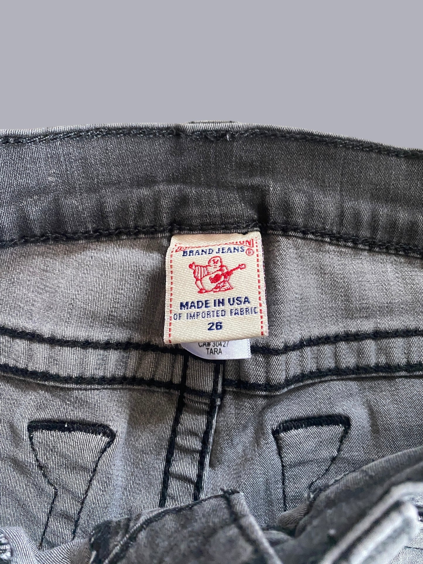 Grey jeans size 26 adult - Made in the USA | True Religion
