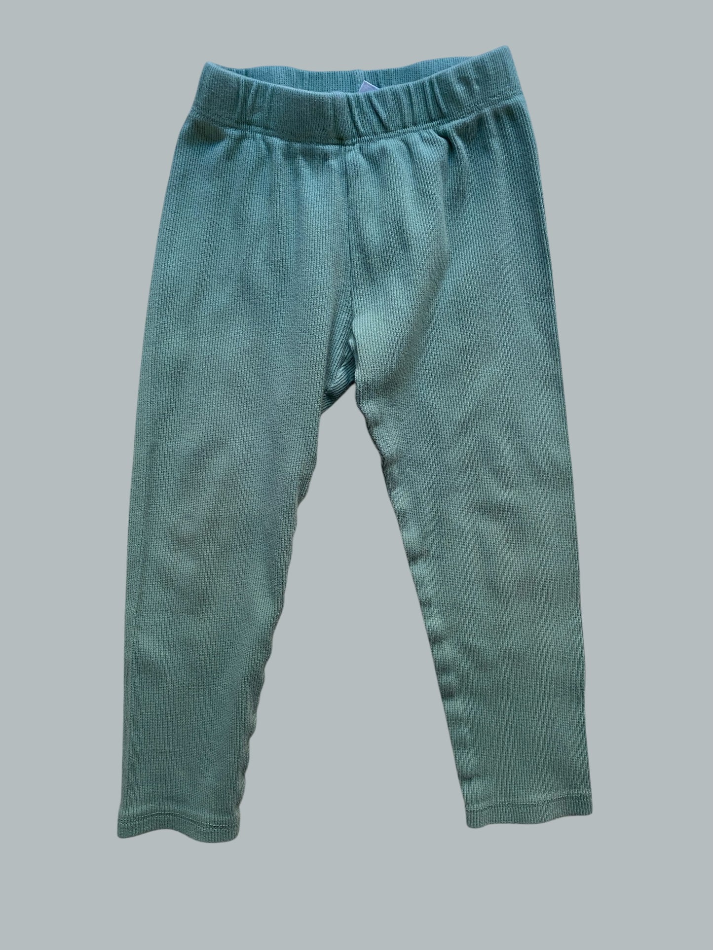 Blue ribbed cotton leggings 3-4Y | Zara