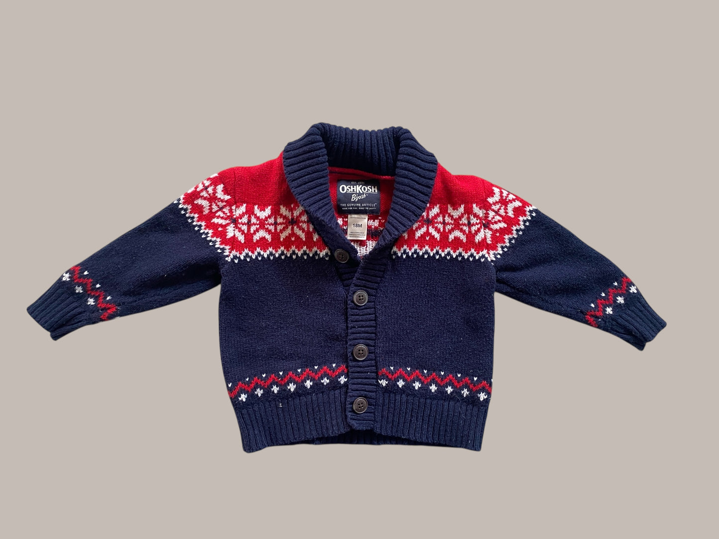 Cotton blend knit cardigan 18m | Oshkosh