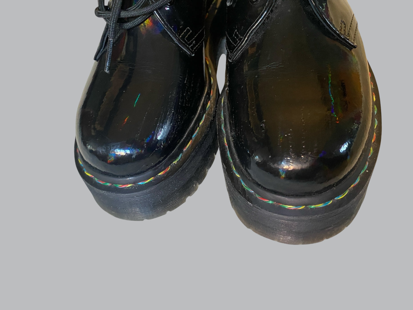 Rainbow Patent Platform Shoes (1461 ) Women's 9 US/Men's 8 US | Dr Marten's