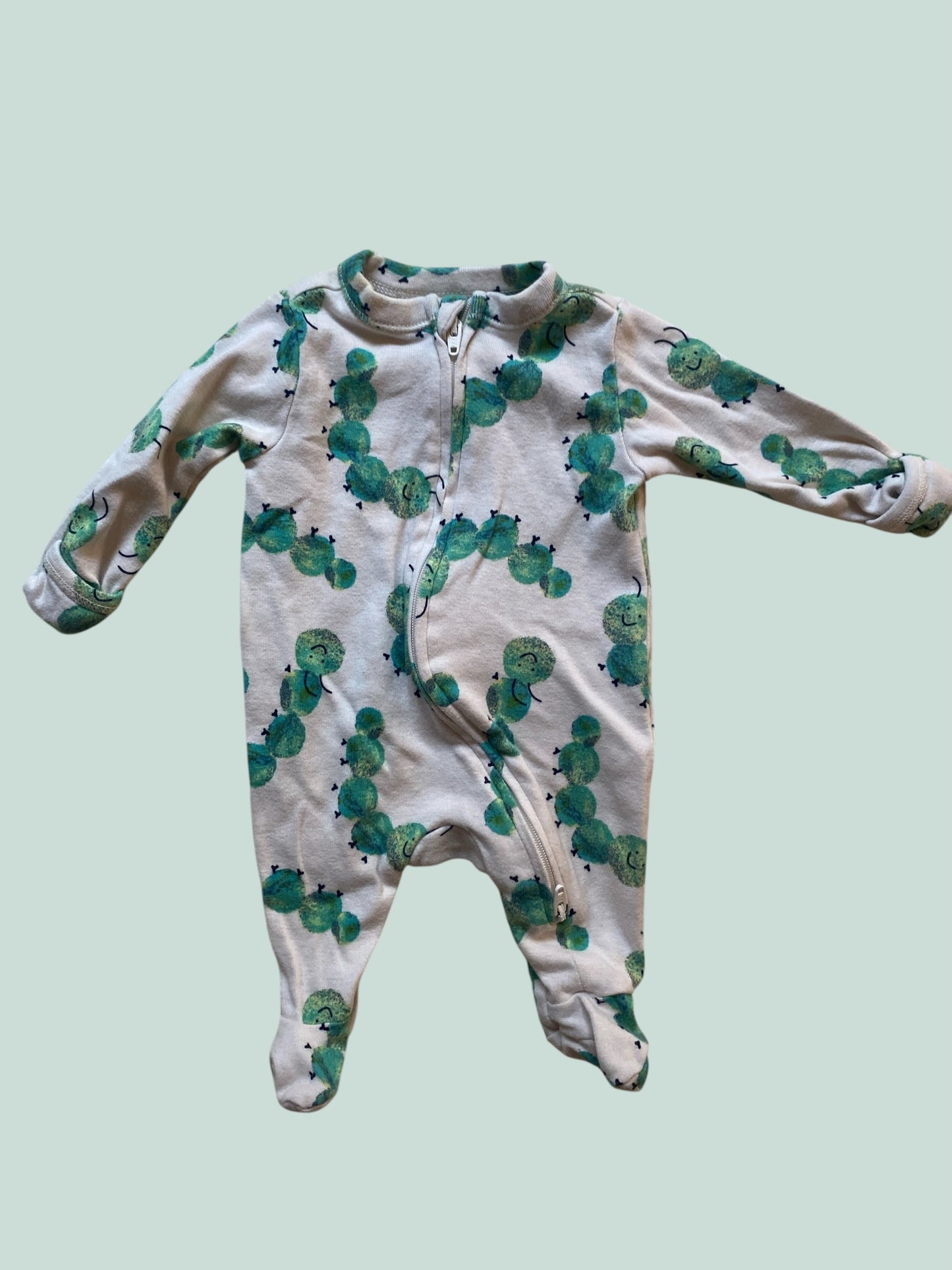 Cotton catterpillar two-way zipper sleeper newborn | Old Navy