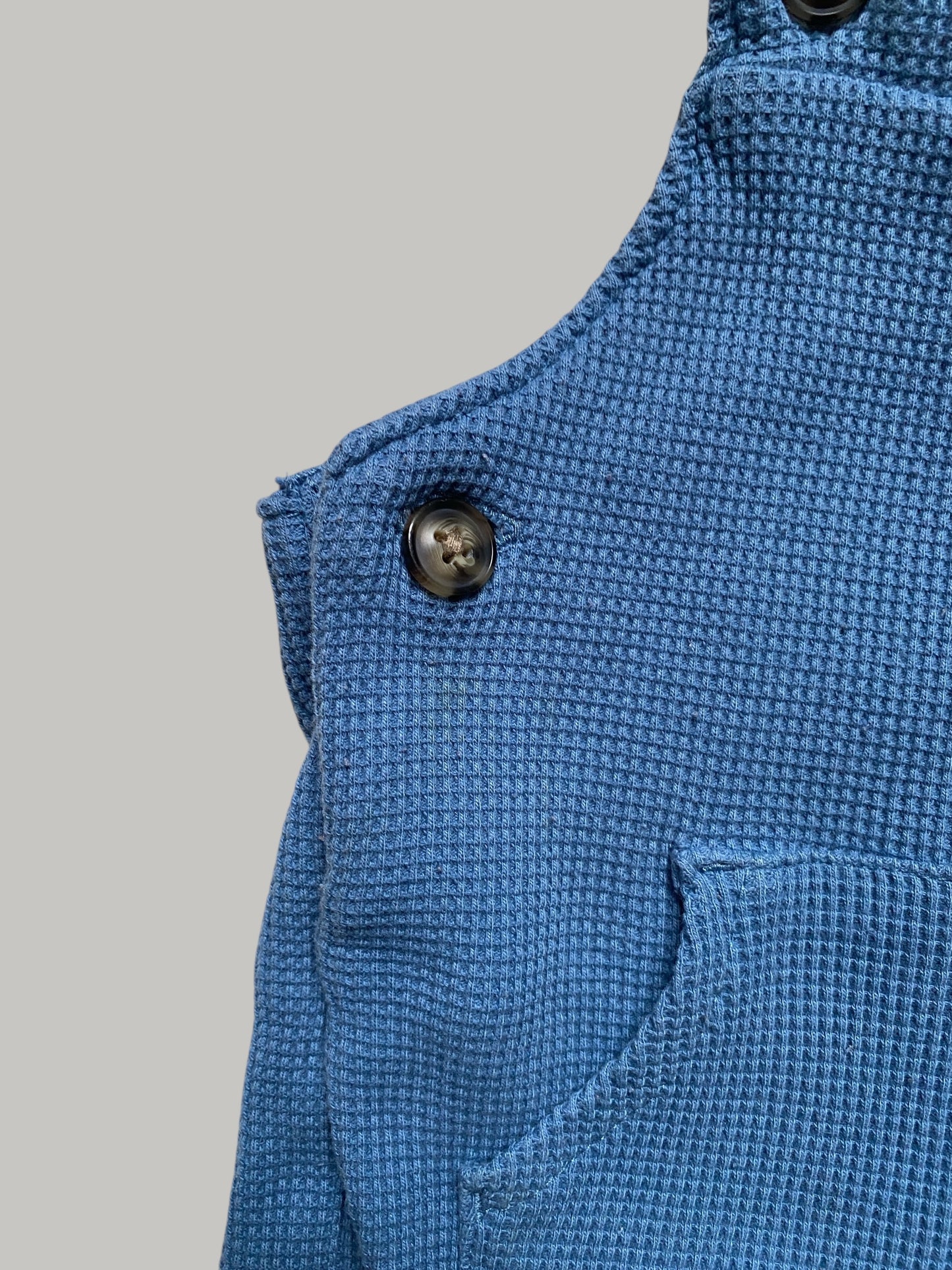 Cotton blend blue overall 12m | Carter's