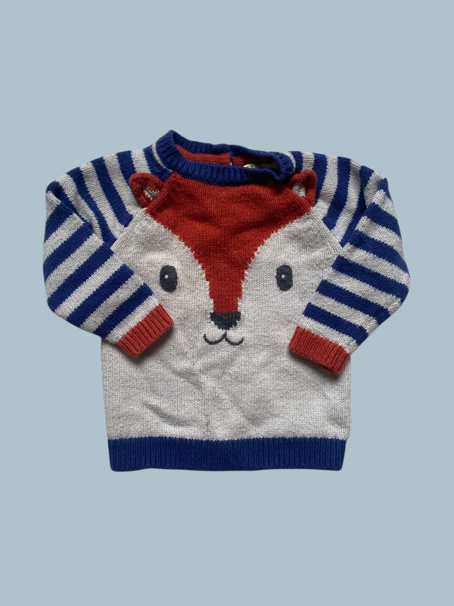 Cotton blend fox knit sweater 6-12m | Boden