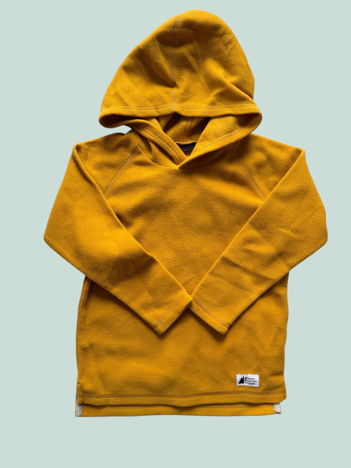 Mustard yellow fleece hoodie sweater 4Y (generous) | MEC