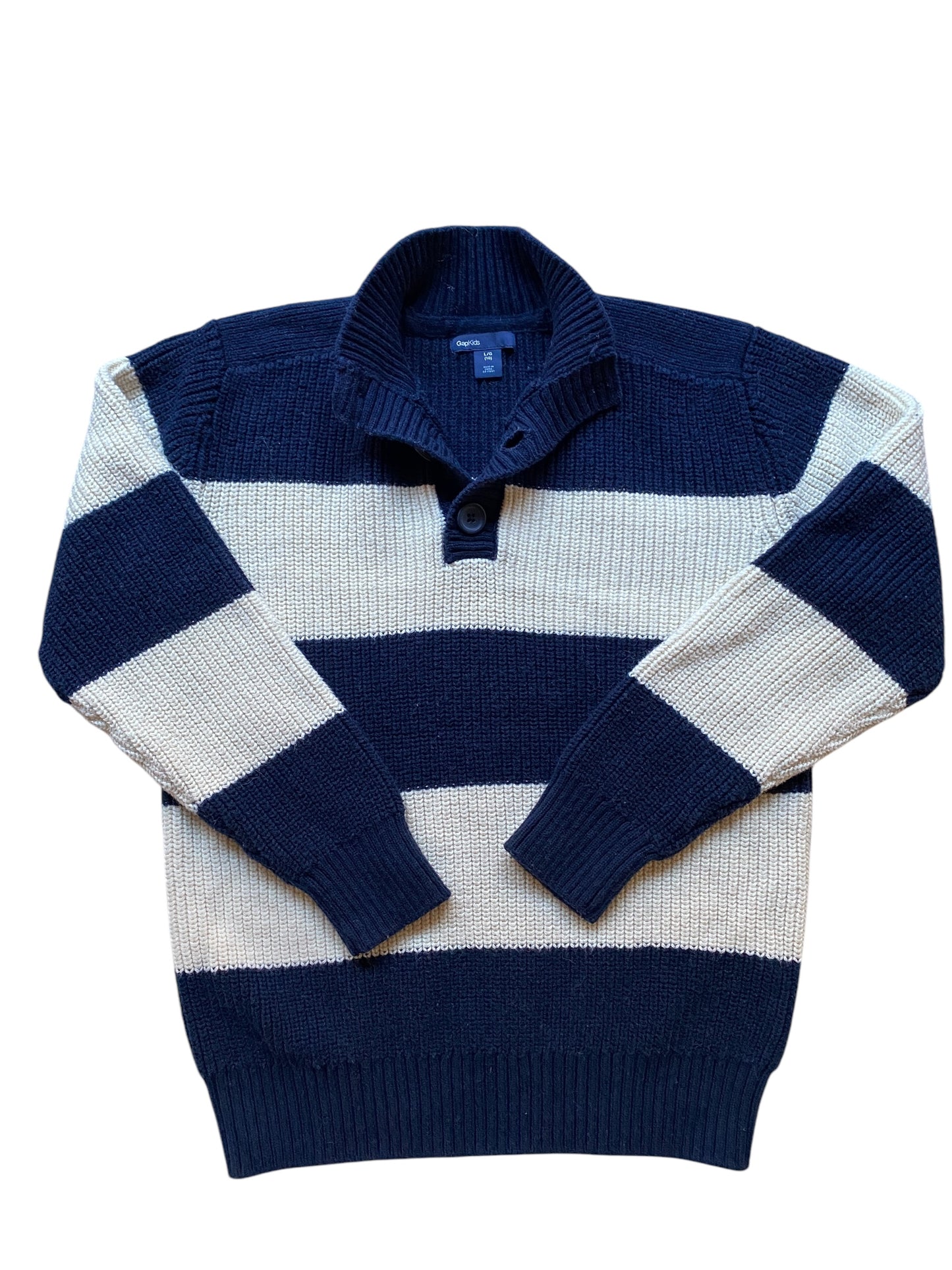 Cotton/wool blend knit sweater 10Y | Gap
